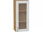 Шкаф верхний с 1-ой остекленной дверцей Лофт Nordic Oak/Дуб Вотан 920*400*320