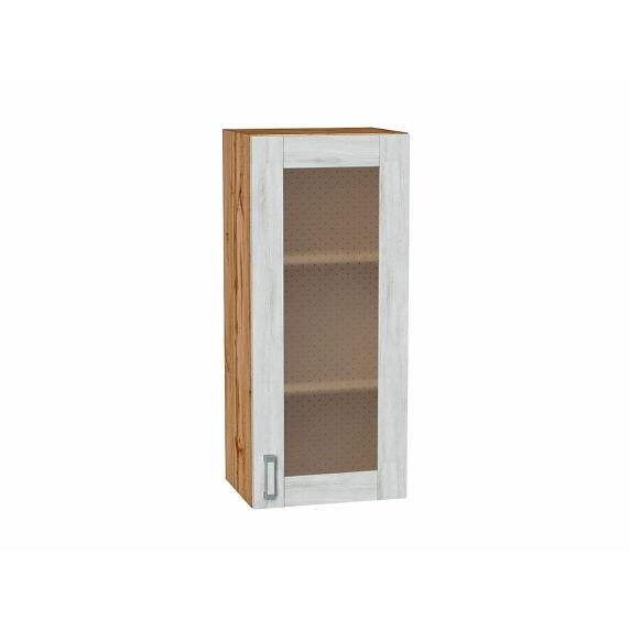 Шкаф верхний с 1-ой остекленной дверцей Лофт Nordic Oak/Дуб Вотан 920*400*320