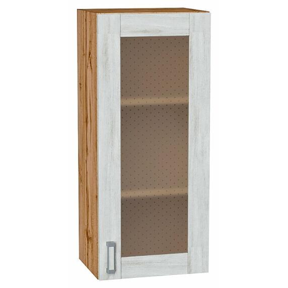 Шкаф верхний с 1-ой остекленной дверцей Лофт Nordic Oak/Дуб Вотан 920*400*320