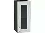 Шкаф верхний с 1-ой остекленной дверцей Лофт Nordic Oak/Graphite 716*300*320