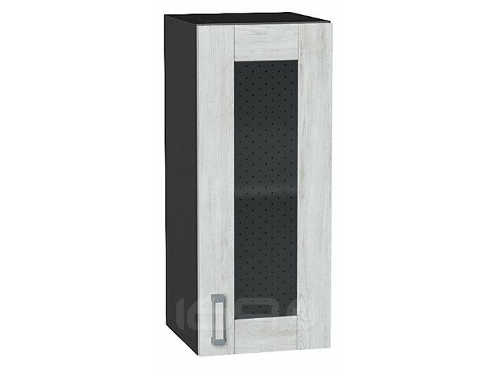 Шкаф верхний с 1-ой остекленной дверцей Лофт Nordic Oak/Graphite 716*300*320