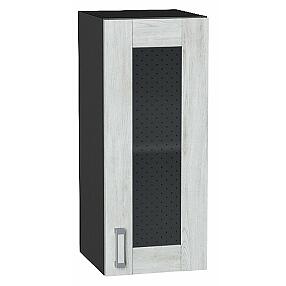 Шкаф верхний с 1-ой остекленной дверцей Лофт Nordic Oak/Graphite 716*300*320