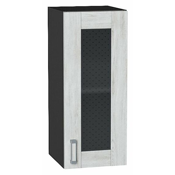 Шкаф верхний с 1-ой остекленной дверцей Лофт Nordic Oak/Graphite 716*300*320