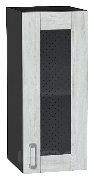 Шкаф верхний с 1-ой остекленной дверцей Лофт Nordic Oak/Graphite 716*300*320