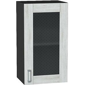 Шкаф верхний с 1-ой остекленной дверцей Лофт Nordic Oak/Graphite 716*400*320