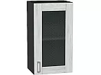 Шкаф верхний с 1-ой остекленной дверцей Лофт Nordic Oak/Graphite 716*400*320
