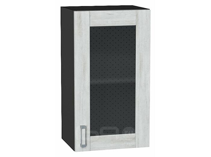 Шкаф верхний с 1-ой остекленной дверцей Лофт Nordic Oak/Graphite 716*400*320