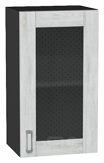 Шкаф верхний с 1-ой остекленной дверцей Лофт Nordic Oak/Graphite 716*400*320