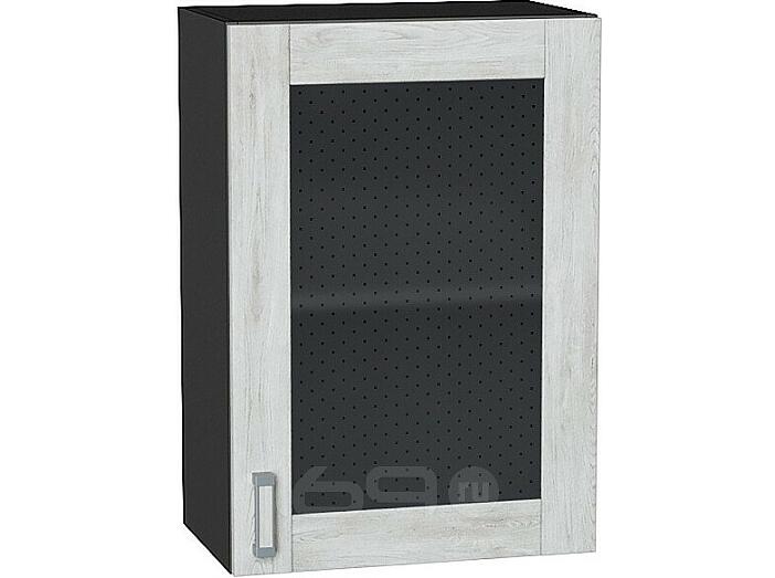 Шкаф верхний с 1-ой остекленной дверцей Лофт Nordic Oak/Graphite 716*500*320