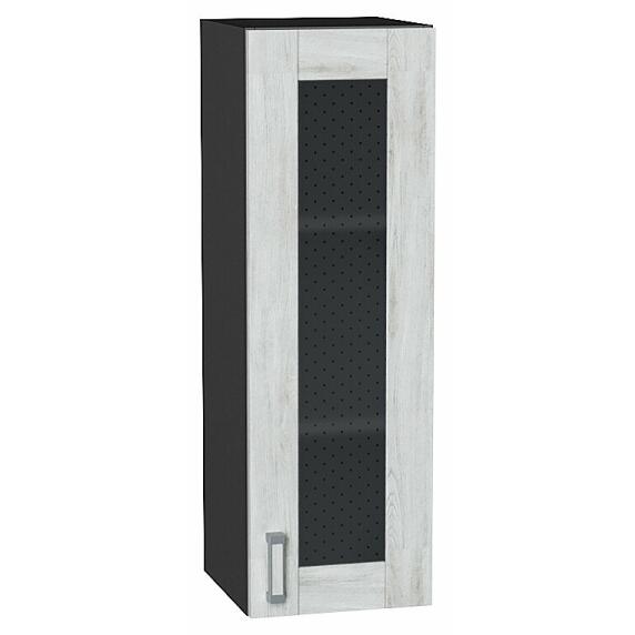 Шкаф верхний с 1-ой остекленной дверцей Лофт Nordic Oak/Graphite 920*300*320