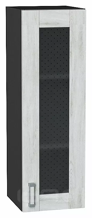 Шкаф верхний с 1-ой остекленной дверцей Лофт Nordic Oak/Graphite 920*300*320