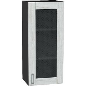 Шкаф верхний с 1-ой остекленной дверцей Лофт Nordic Oak/Graphite 920*400*320