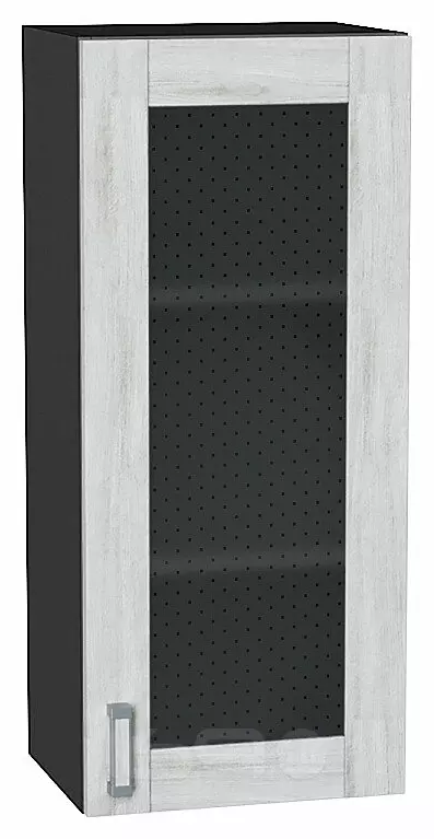 Шкаф верхний с 1-ой остекленной дверцей Лофт Nordic Oak/Graphite 920*400*320