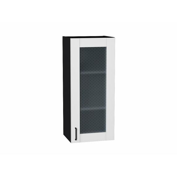 Шкаф верхний с 1-ой остекленной дверцей Лофт Super White Graphite 920*400*320