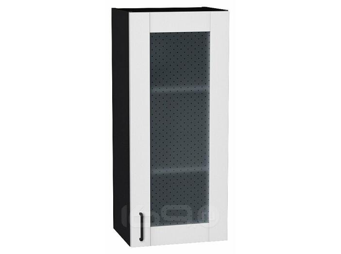 Шкаф верхний с 1-ой остекленной дверцей Лофт Super White Graphite 920*400*320