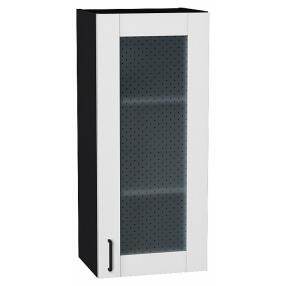 Шкаф верхний с 1-ой остекленной дверцей Лофт Super White Graphite 920*400*320