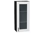 Шкаф верхний с 1-ой остекленной дверцей Лофт Super White Graphite 920*400*320