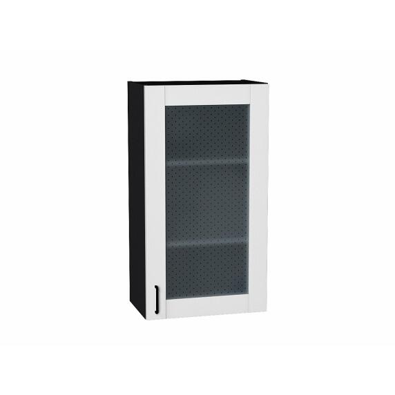 Шкаф верхний с 1-ой остекленной дверцей Лофт Super White Graphite 920*500*320
