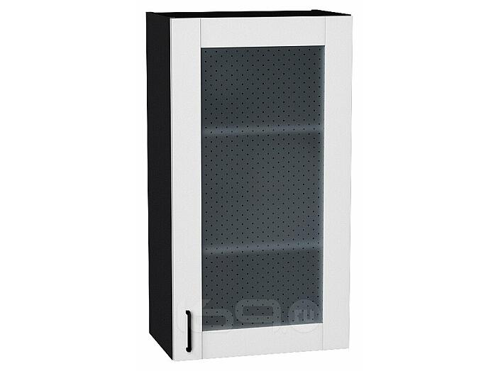 Шкаф верхний с 1-ой остекленной дверцей Лофт Super White Graphite 920*500*320