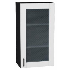 Шкаф верхний с 1-ой остекленной дверцей Лофт Super White Graphite 920*500*320