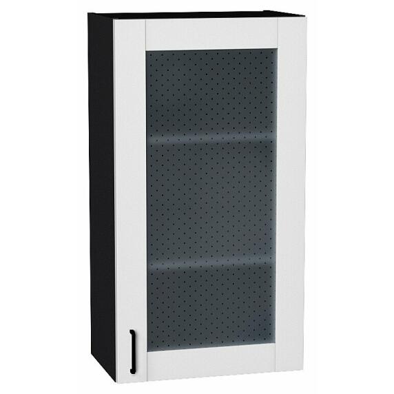 Шкаф верхний с 1-ой остекленной дверцей Лофт Super White Graphite 920*500*320