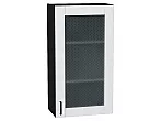 Шкаф верхний с 1-ой остекленной дверцей Лофт Super White Graphite 920*500*320