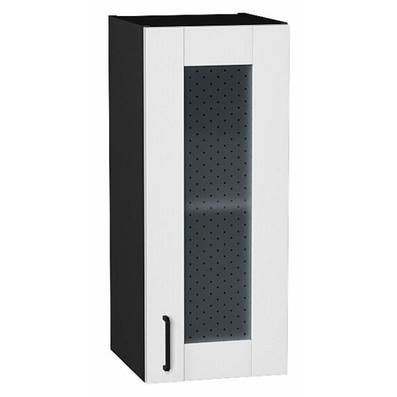 Шкаф верхний с 1-ой остекленной дверцей Лофт Super White Graphite 716*300*320