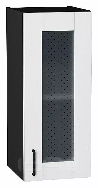 Шкаф верхний с 1-ой остекленной дверцей Лофт Super White Graphite 716*300*320