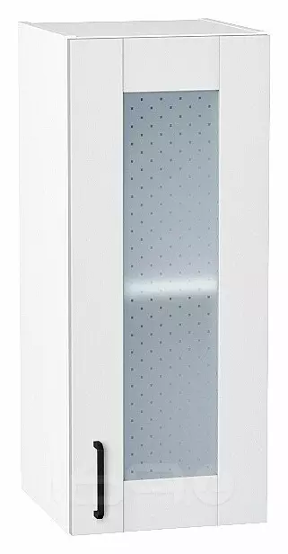 Шкаф верхний с 1-ой остекленной дверцей Лофт Super White Белый 716*300*320