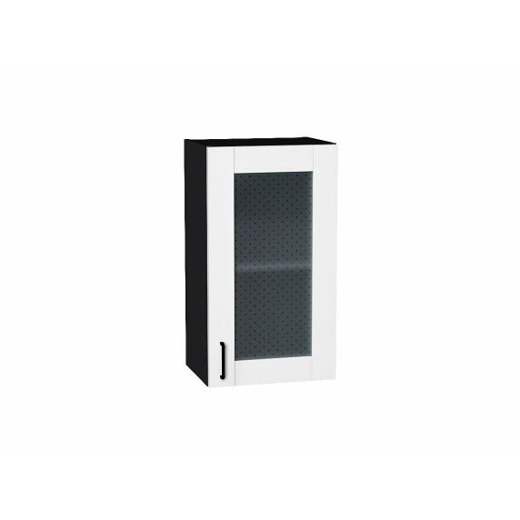 Шкаф верхний с 1-ой остекленной дверцей Лофт Super White Graphite 716*400*320