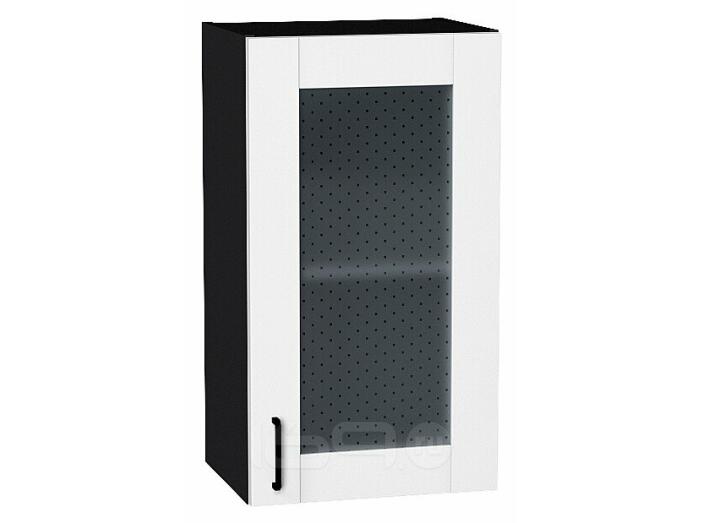 Шкаф верхний с 1-ой остекленной дверцей Лофт Super White Graphite 716*400*320