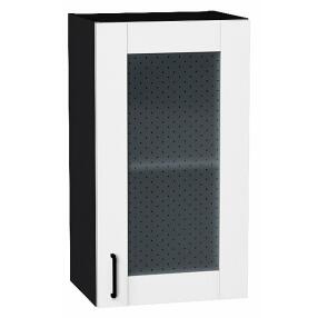 Шкаф верхний с 1-ой остекленной дверцей Лофт Super White Graphite 716*400*320