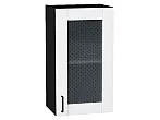 Шкаф верхний с 1-ой остекленной дверцей Лофт Super White Graphite 716*400*320