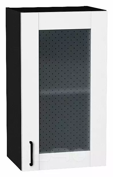 Шкаф верхний с 1-ой остекленной дверцей Лофт Super White Graphite 716*400*320