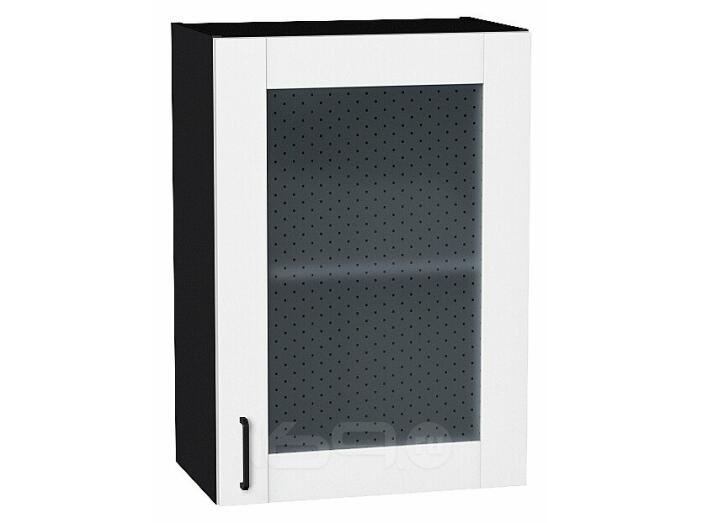 Шкаф верхний с 1-ой остекленной дверцей Лофт Super White Graphite 716*500*320