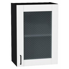 Шкаф верхний с 1-ой остекленной дверцей Лофт Super White Graphite 716*500*320
