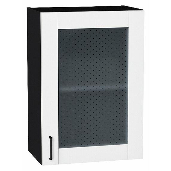 Шкаф верхний с 1-ой остекленной дверцей Лофт Super White Graphite 716*500*320