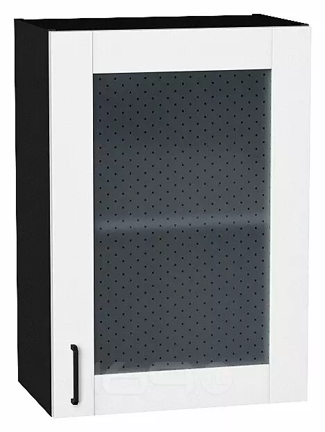 Шкаф верхний с 1-ой остекленной дверцей Лофт Super White Graphite 716*500*320