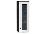 Шкаф верхний с 1-ой остекленной дверцей Лофт Super White Graphite 920*300*320