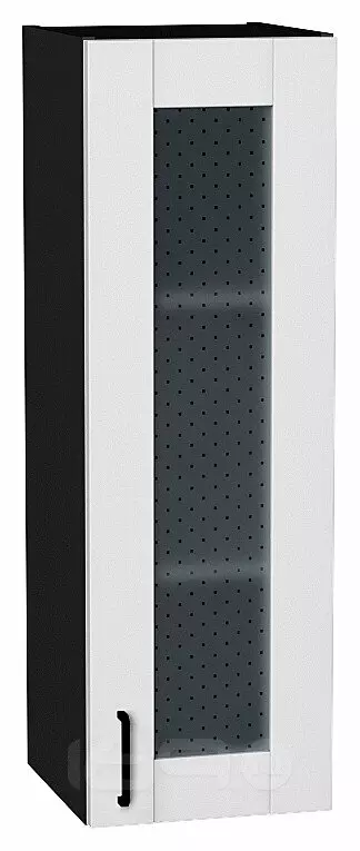 Шкаф верхний с 1-ой остекленной дверцей Лофт Super White Graphite 920*300*320