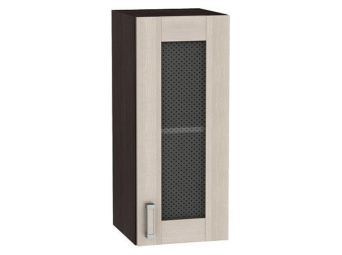 Шкаф верхний с 1-ой остекленной дверцей Лофт В 300 Cappuccino Veralinga-Венге