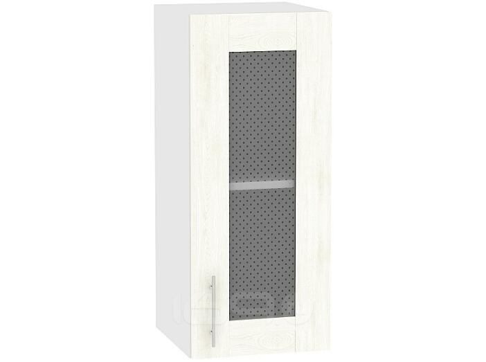 Шкаф верхний с 1-ой остекленной дверцей Лофт В 300 Nordic Oak-Белый