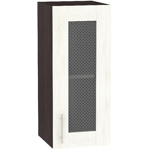 Шкаф верхний с 1-ой остекленной дверцей Лофт В 300 Nordic Oak-Венге