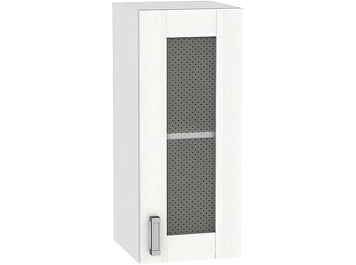 Шкаф верхний с 1-ой остекленной дверцей Лофт В 309 Snow Veralinga-Белый
