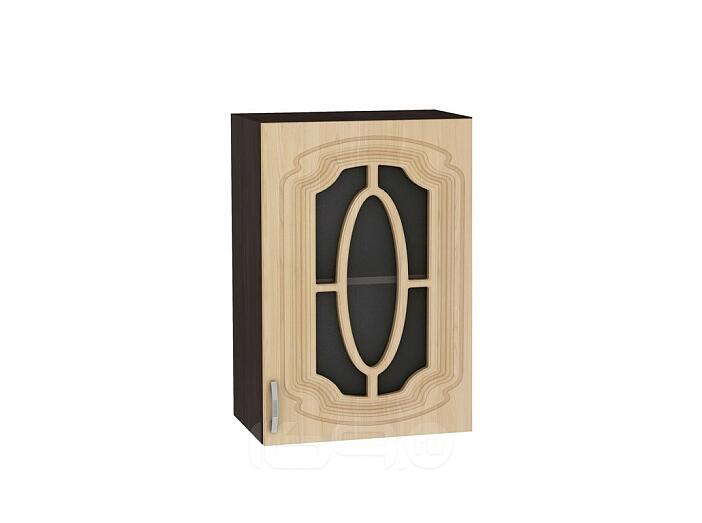 Шкаф верхний с 1-ой остекленной дверцей Настя В 500 Береза-Венге