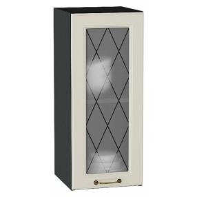 Шкаф верхний с 1-ой остекленной дверцей Ницца Агат/Graphite 716*300*318