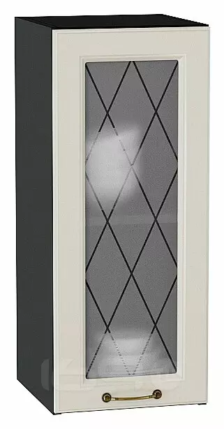 Шкаф верхний с 1-ой остекленной дверцей Ницца Агат/Graphite 716*300*318
