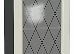 Шкаф верхний с 1-ой остекленной дверцей Ницца Агат/Graphite 716*400*318