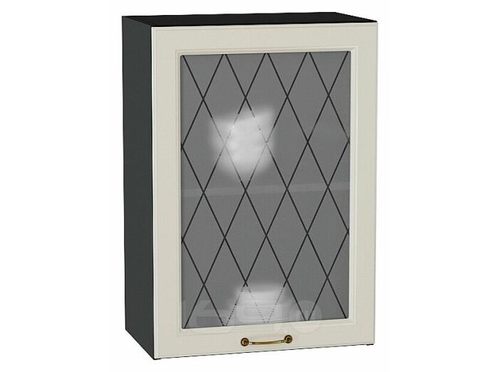 Шкаф верхний с 1-ой остекленной дверцей Ницца Агат/Graphite 716*500*318