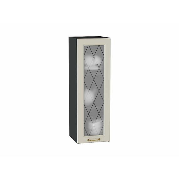 Шкаф верхний с 1-ой остекленной дверцей Ницца Агат/Graphite 920*300*318